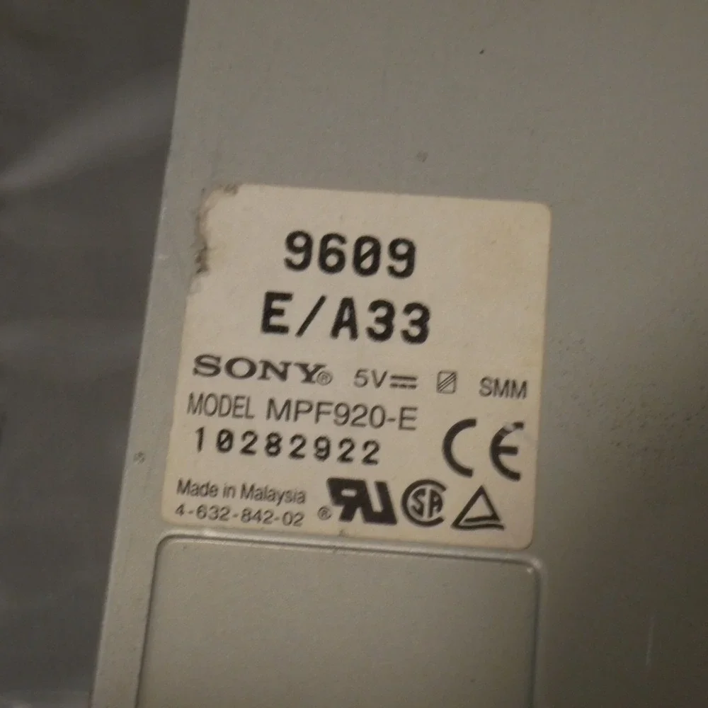 Sony MPF920-F Internal Desktop 3.5 inch Floppy Disk Drive 1.44MB -‎ Tested 24